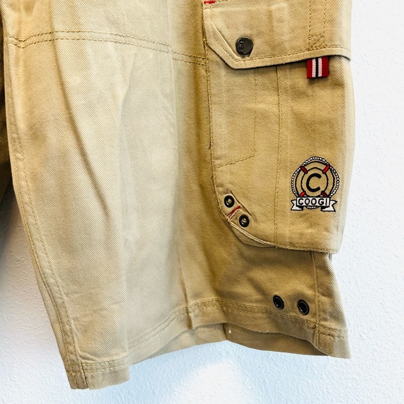 COOGI Mens Khaki Cargo Shorts - Picture 2 of 9